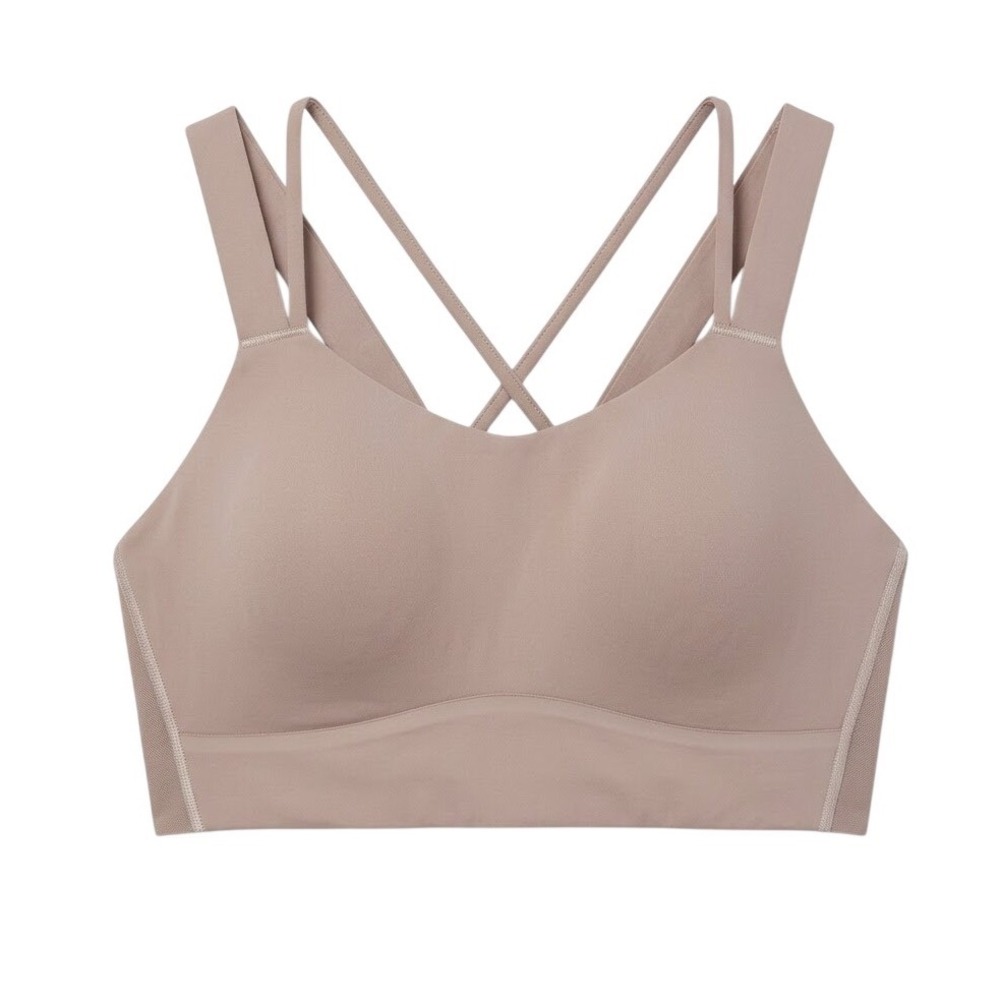 Lululemon Like A Cloud Longline Sports Bra Womens 4 Pink Strappy Padded